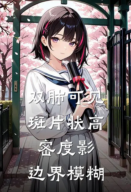 双肺可见斑片状高密度影,边界模糊