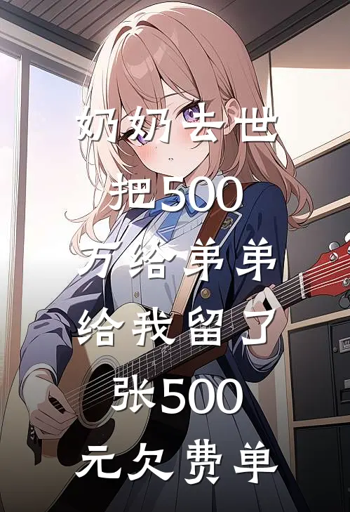 奶奶去世把500万给弟弟，给我留了张500元欠费单